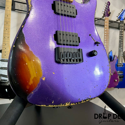 Balaguer Toro USA Heritage Electric Guitar w/ Case - Metallic Purple over Sunburst