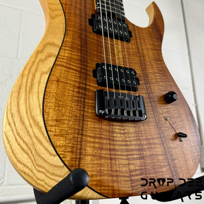 Schecter Custom Shop Sunset Extreme Exotic Electric Guitar w/ Case - Koa Vintage Natural Satin