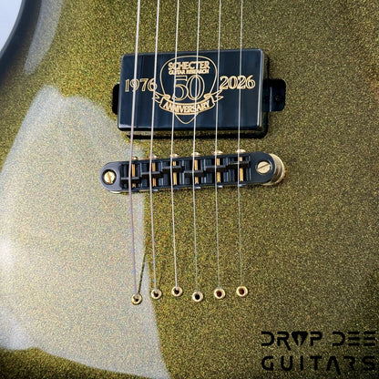 Schecter Diamond Series 50th Anniversary Tempest Electric Guitar - 50th Gold Burst