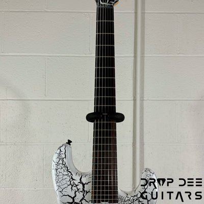 Schecter USA Custom Shop John Browne Signature Zenith 7 Baritone 7-String Electric Guitar w/ Case - Fracture White