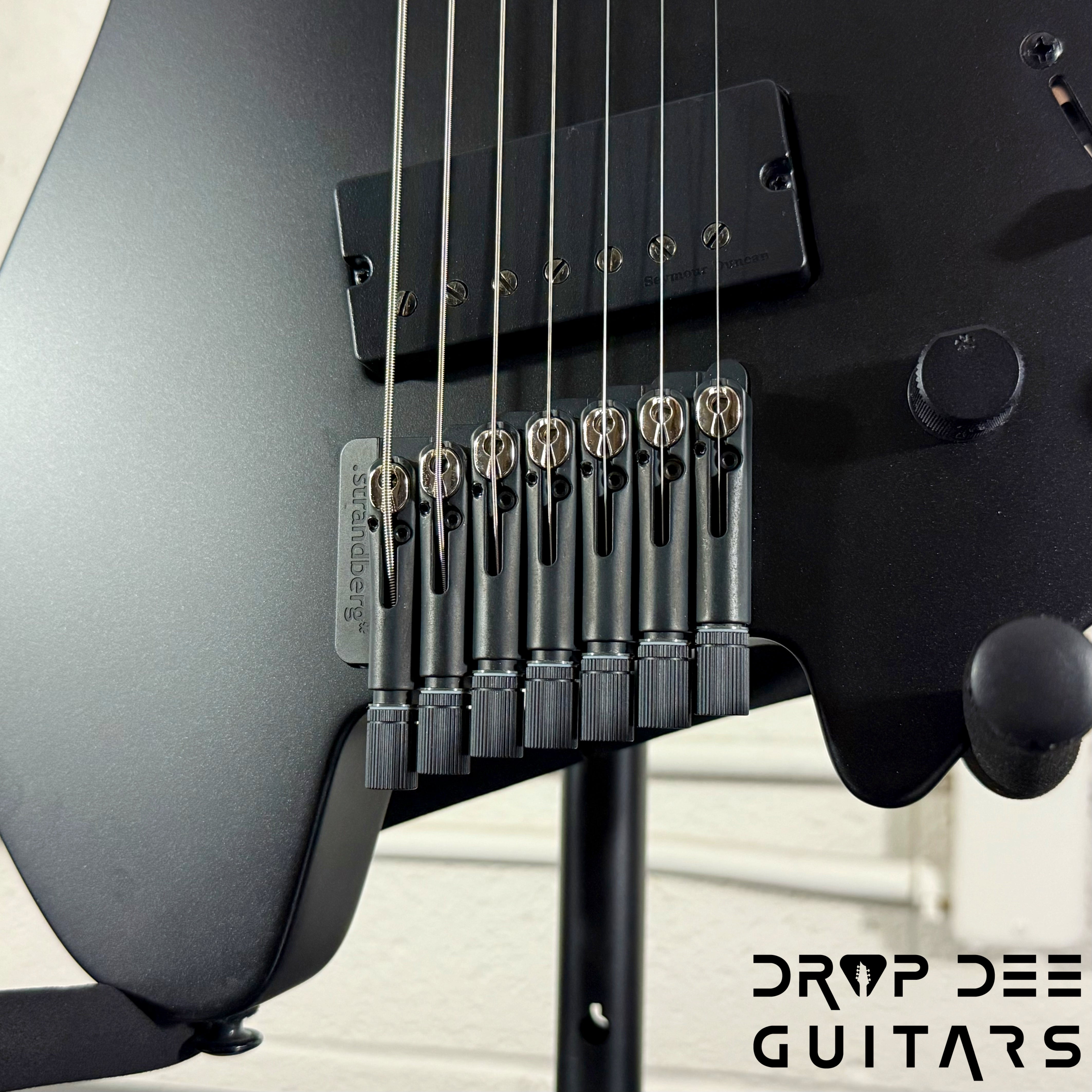 Strandberg Boden Standard N2.7 7-String Multiscale Headless Electric Guitar w/ Bag - Black Satin Metallic