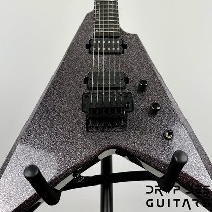 ESP USA V-II FR Electric Guitar w/ Case - Black Sparkle