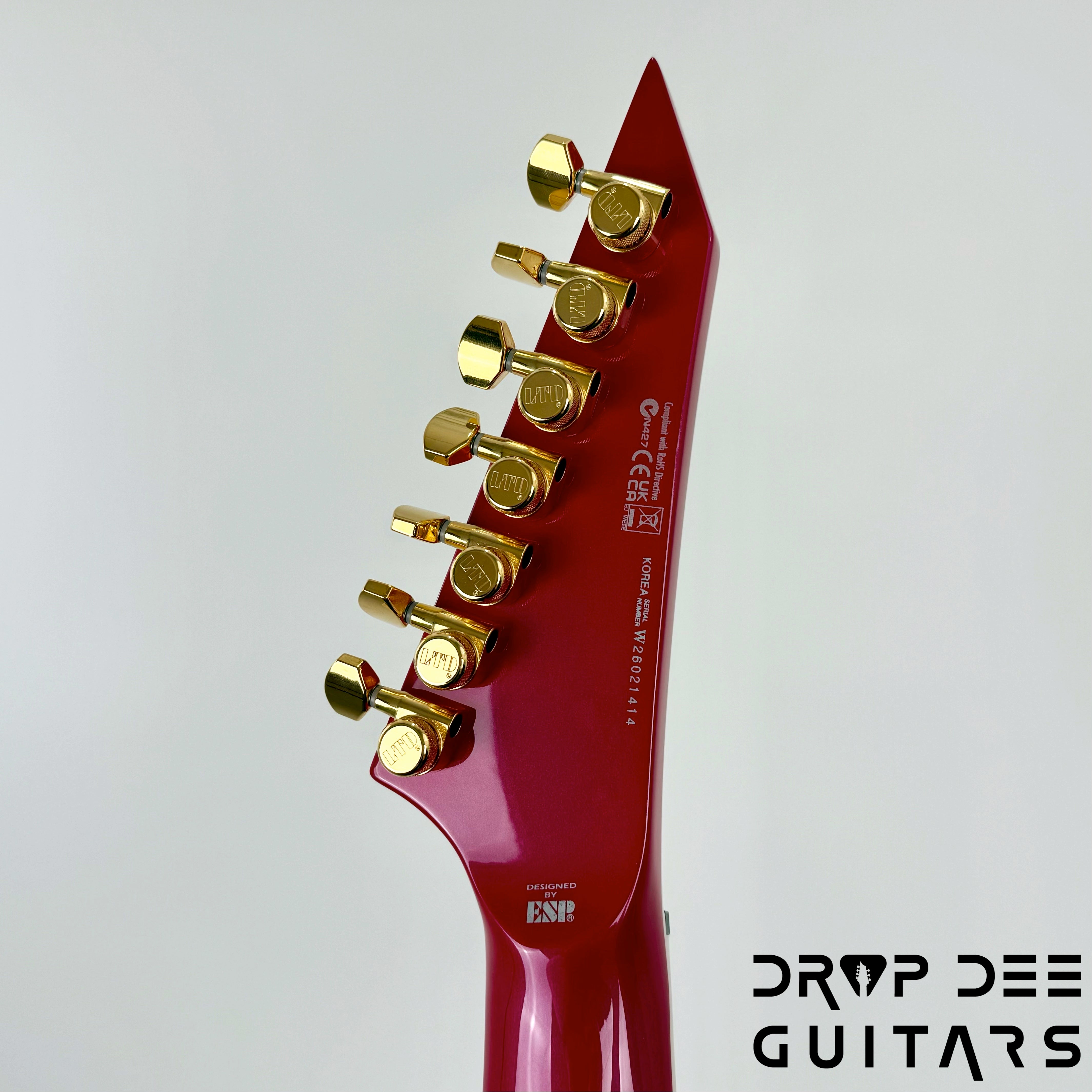 ESP LTD Stephen Carpenter SC-607B Baritone 7-String Electric Guitar w/ Case - Magenta Metallic