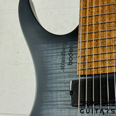 Strandberg Boden Original N2.7 7-String Multiscale Headless Electric Guitar w/ Bag - Black Denim Burst Satin