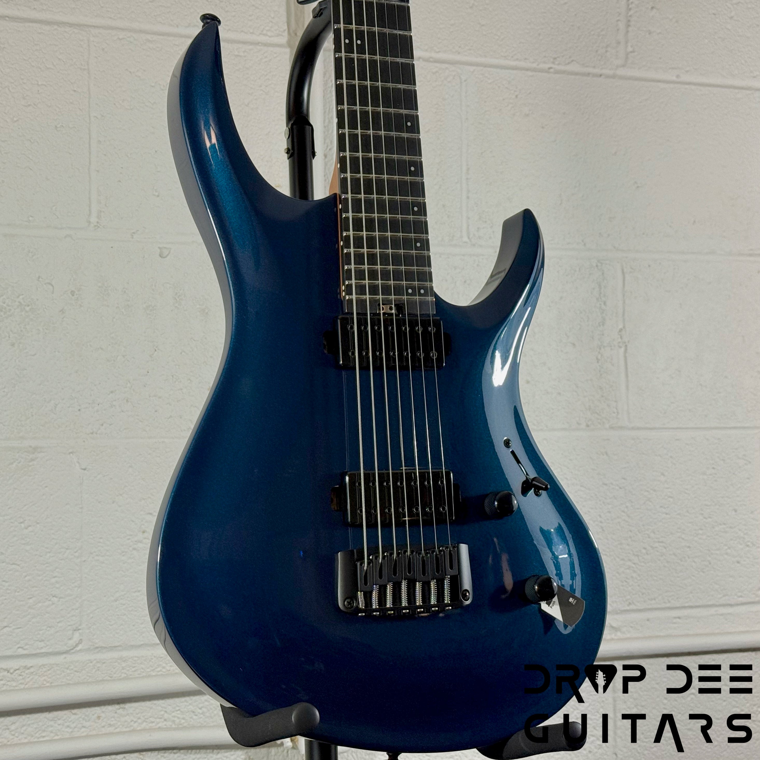 Balaguer Select Series Diablo Baritone 7 7-String Electric Guitar w/ Bag - Gloss Metallic Blueberry
