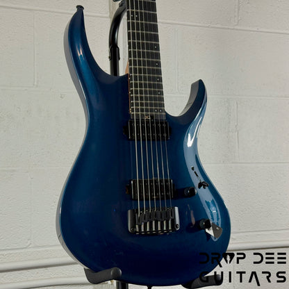 Balaguer Select Series Diablo Baritone 7 7-String Electric Guitar w/ Bag - Gloss Metallic Blueberry