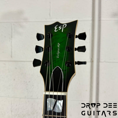 ESP USA Eclipse Electric Guitar w/ Case - Dark Green Sunburst