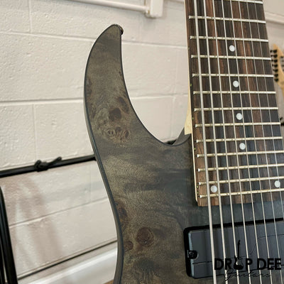 Ibanez Axe Lab Design RG9PB Baritone 9-String Electric Guitar - Transparent Flat Gray