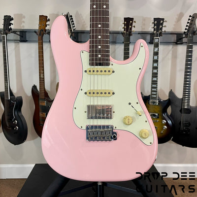 Schecter Custom Shop Traditional Wembley HSS Electric Guitar w/ Case - Shell Pink Aged Nitro