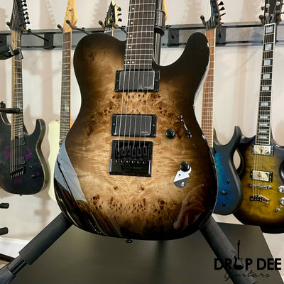 ESP LTD TE-1000 Evertune Electric Guitar - Black Natural Burst