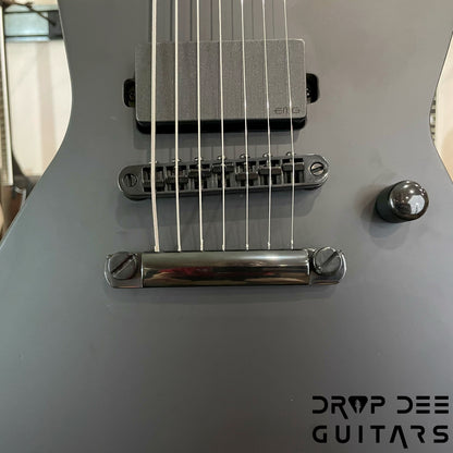 ESP LTD EX-7 Baritone Black Metal Electric Guitar