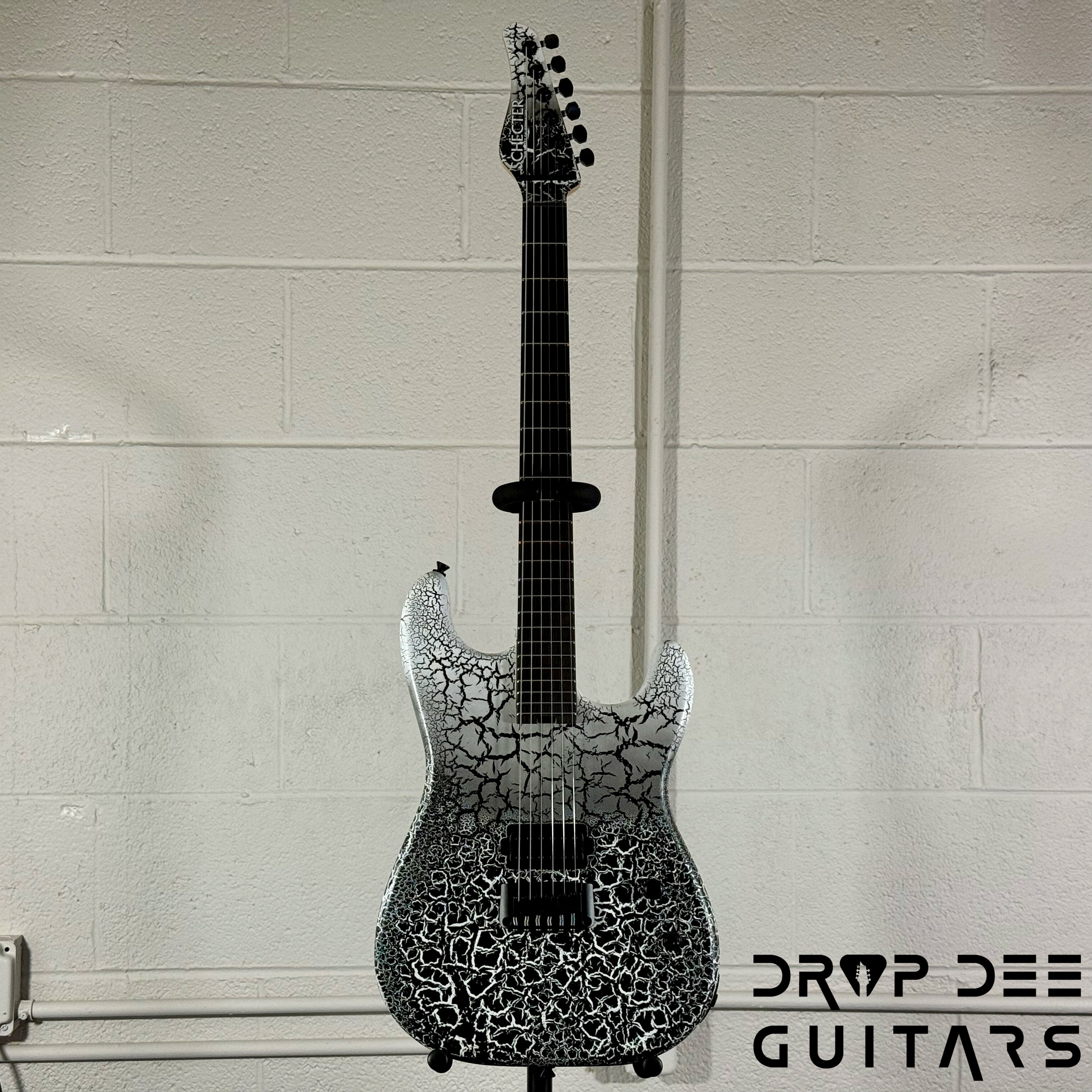 Schecter USA Custom Shop John Browne Signature Zenith Electric Guitar w/ Case - Fracture White