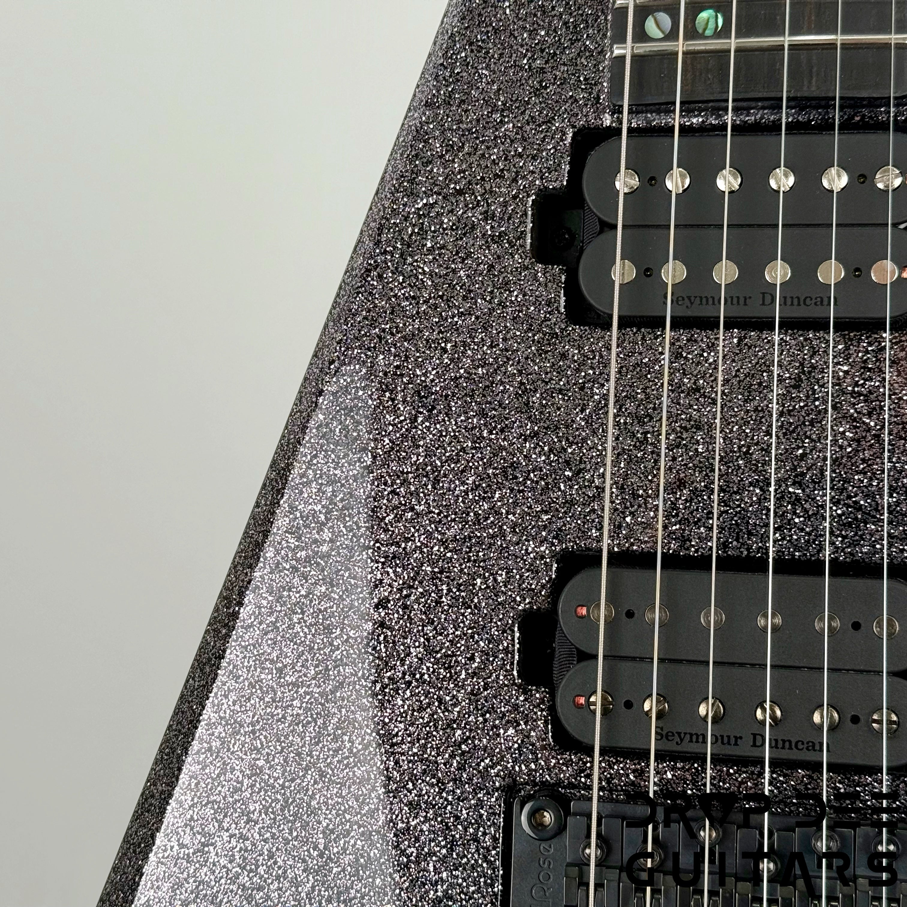 ESP USA V-II FR Electric Guitar w/ Case - Black Sparkle