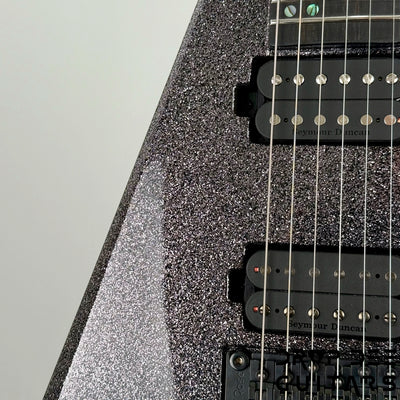 ESP USA V-II FR Electric Guitar w/ Case - Black Sparkle