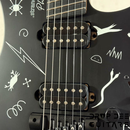 Strandberg Boden Standard NX 6 Plini Edition Mirage Multiscale Headless Electric Guitar w/ Bag - Black Granite Satin Acrylic with custom Plini Mirage glow-in-the-dark graphics