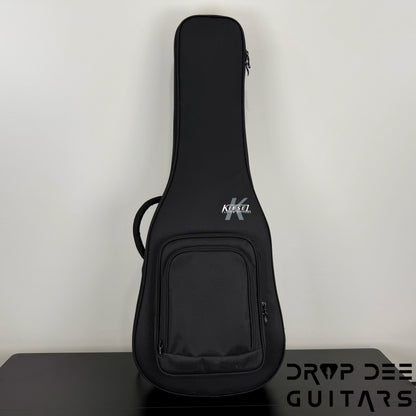 Kiesel A2 Semi-Hollow Acoustic 6 Electric Guitar w/ Soft Case - Trans Blackburst Edge