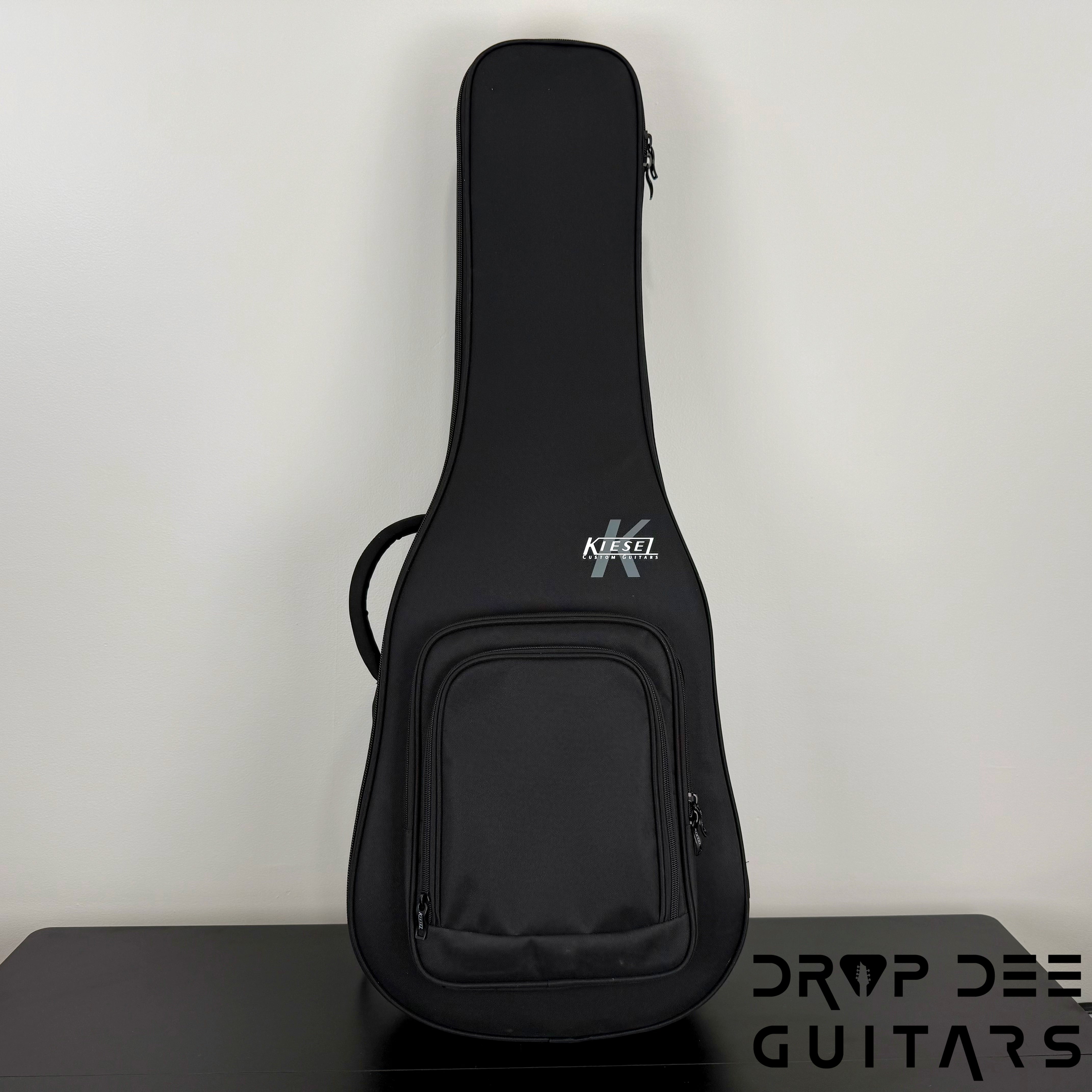 Kiesel A2 Semi-Hollow Acoustic 6 Electric Guitar w/ Soft Case - Trans Blackburst Edge
