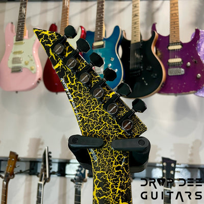 Jackson Custom Shop Randy Rhoads Electric Guitar w/ Case - Black w/ Yellow Crackle