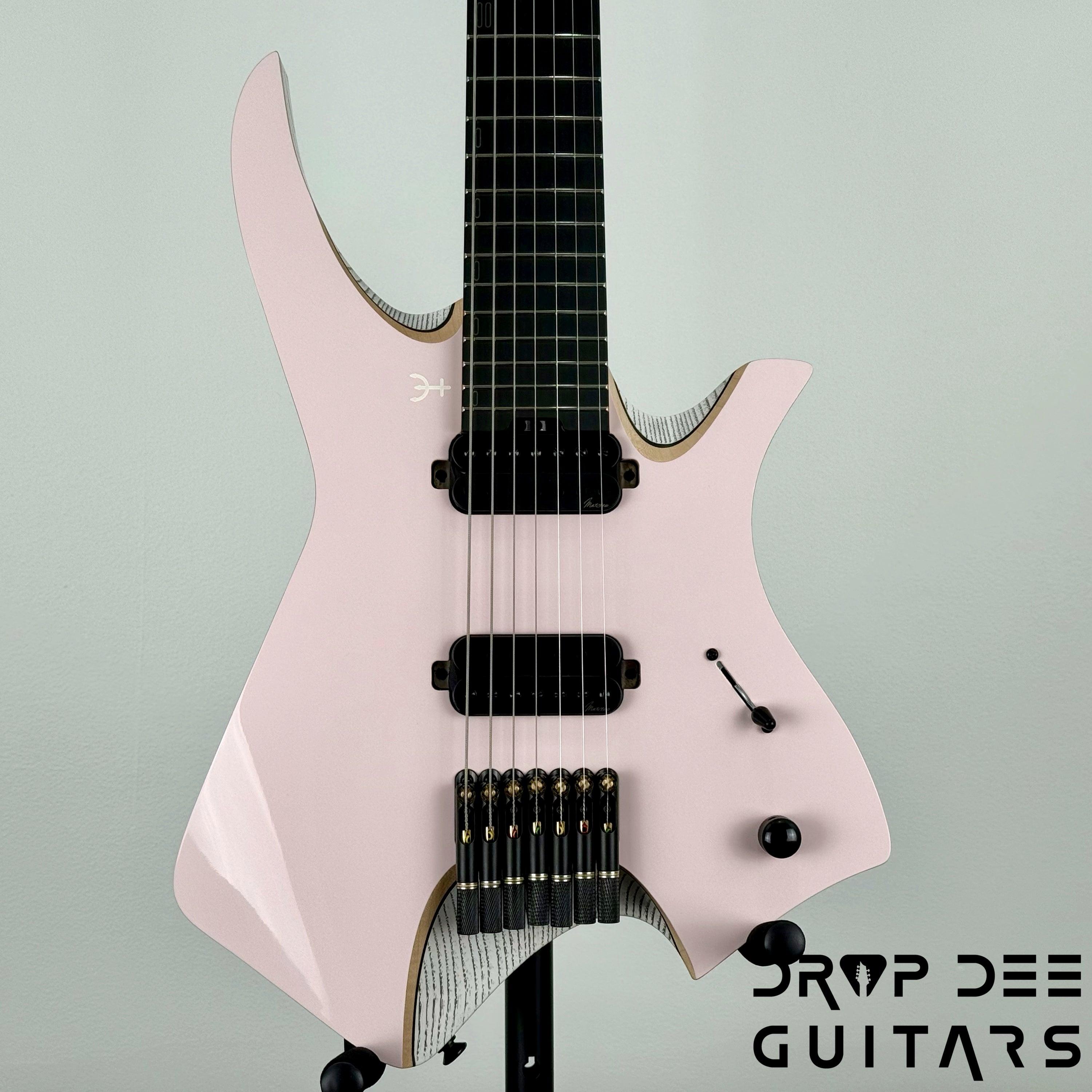 Infinia Neptune 7 Baritone Headless 7-String Electric Guitar w/ Bag - Shell Pink