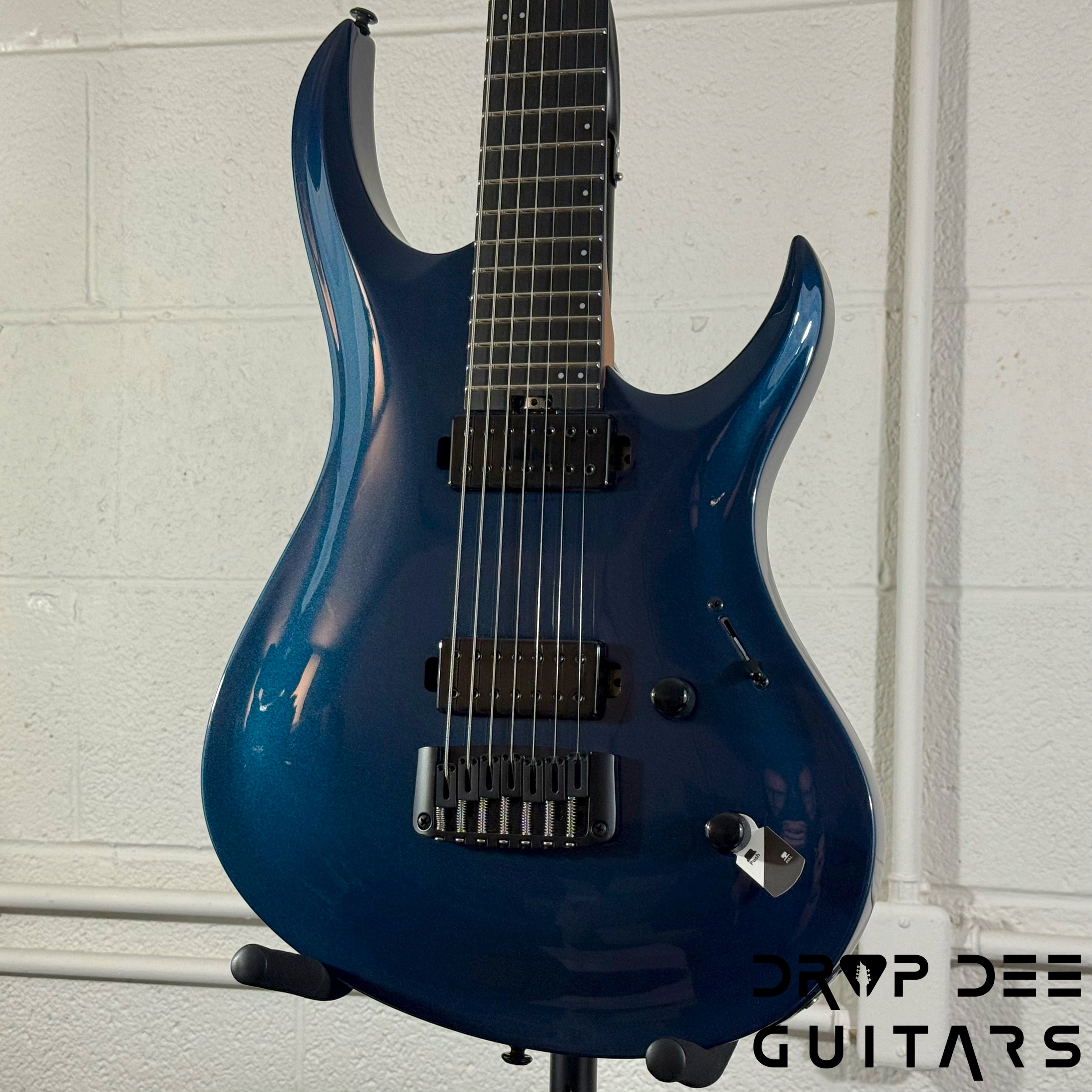 Balaguer Select Series Diablo Baritone 7 7-String Electric Guitar w/ Bag - Gloss Metallic Blueberry