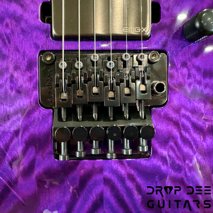 ESP USA M-II FR DLX Electric Guitar w/ Case - Dark Purple Sunburst