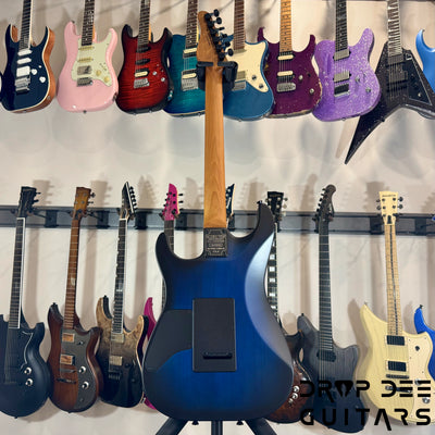 Schecter USA Custom Shop Sunset Custom-II HSS Electric Guitar w/ Case - Ocean Blue Burst Satin