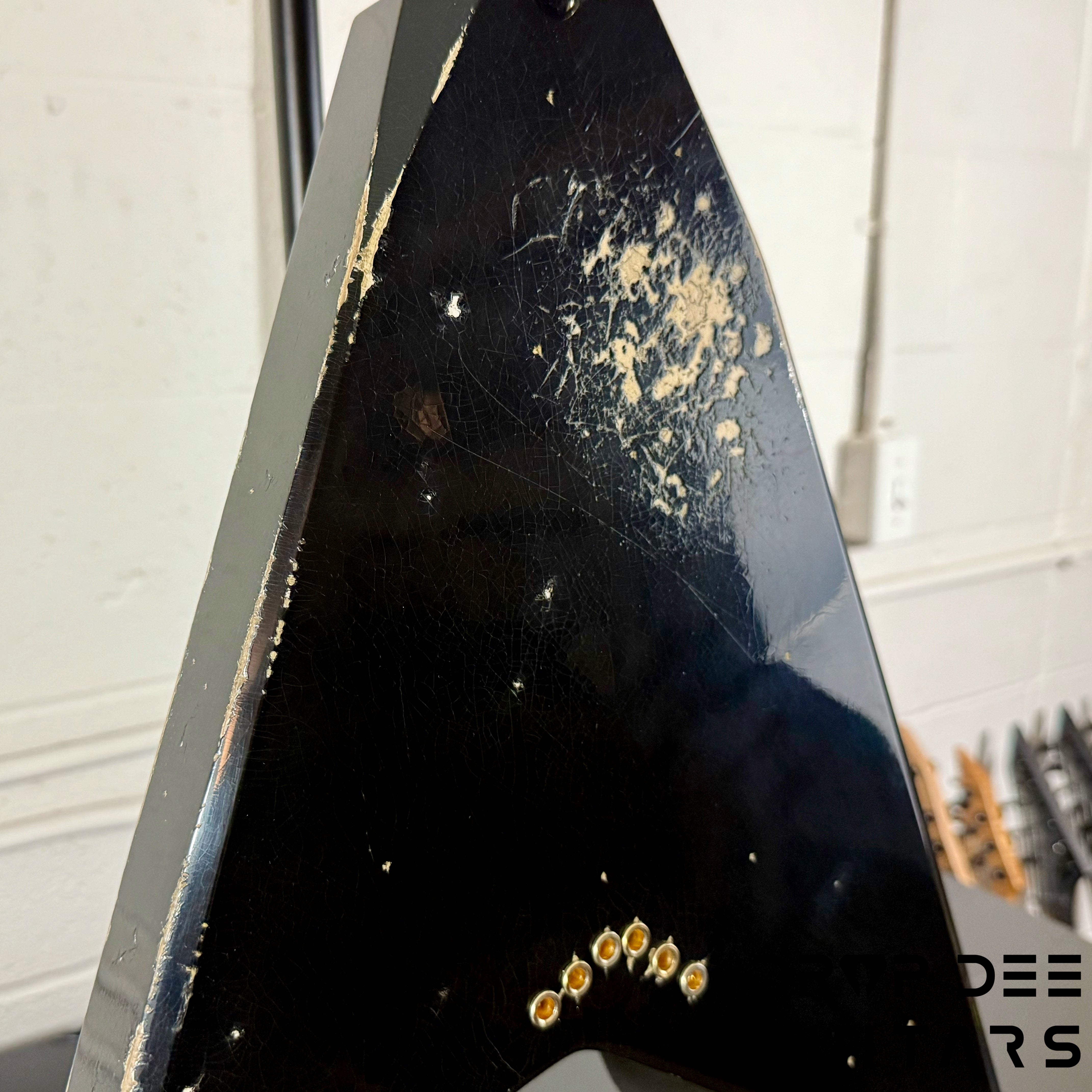 Jackson USA Custom Shop Special Edition Rhoads Electric Guitar w/ Case - Black Nitro Relic (Tour Heavy Relic)