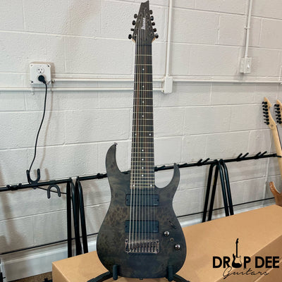 Ibanez Axe Lab Design RG9PB Baritone 9-String Electric Guitar - Transparent Flat Gray