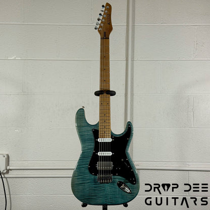Kiesel Delos HSS Electric Guitar w/ Bag - Trans Blue