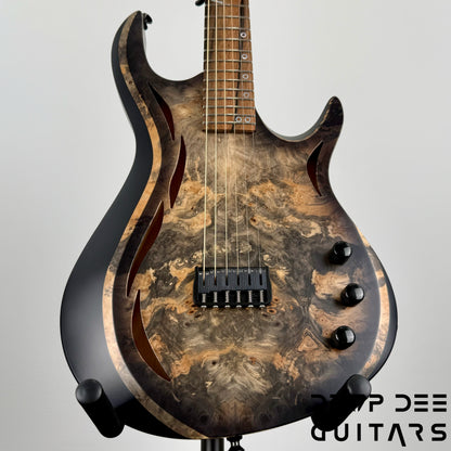 Kiesel A2 Semi-Hollow Acoustic 6 Electric Guitar w/ Soft Case - Trans Blackburst Edge