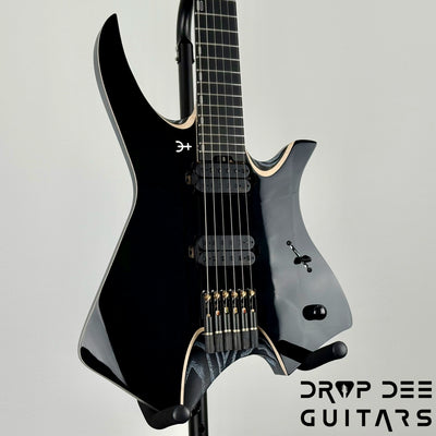 Infinia Neptune Headless Electric Guitar w/ Bag - Solid Lunar Black