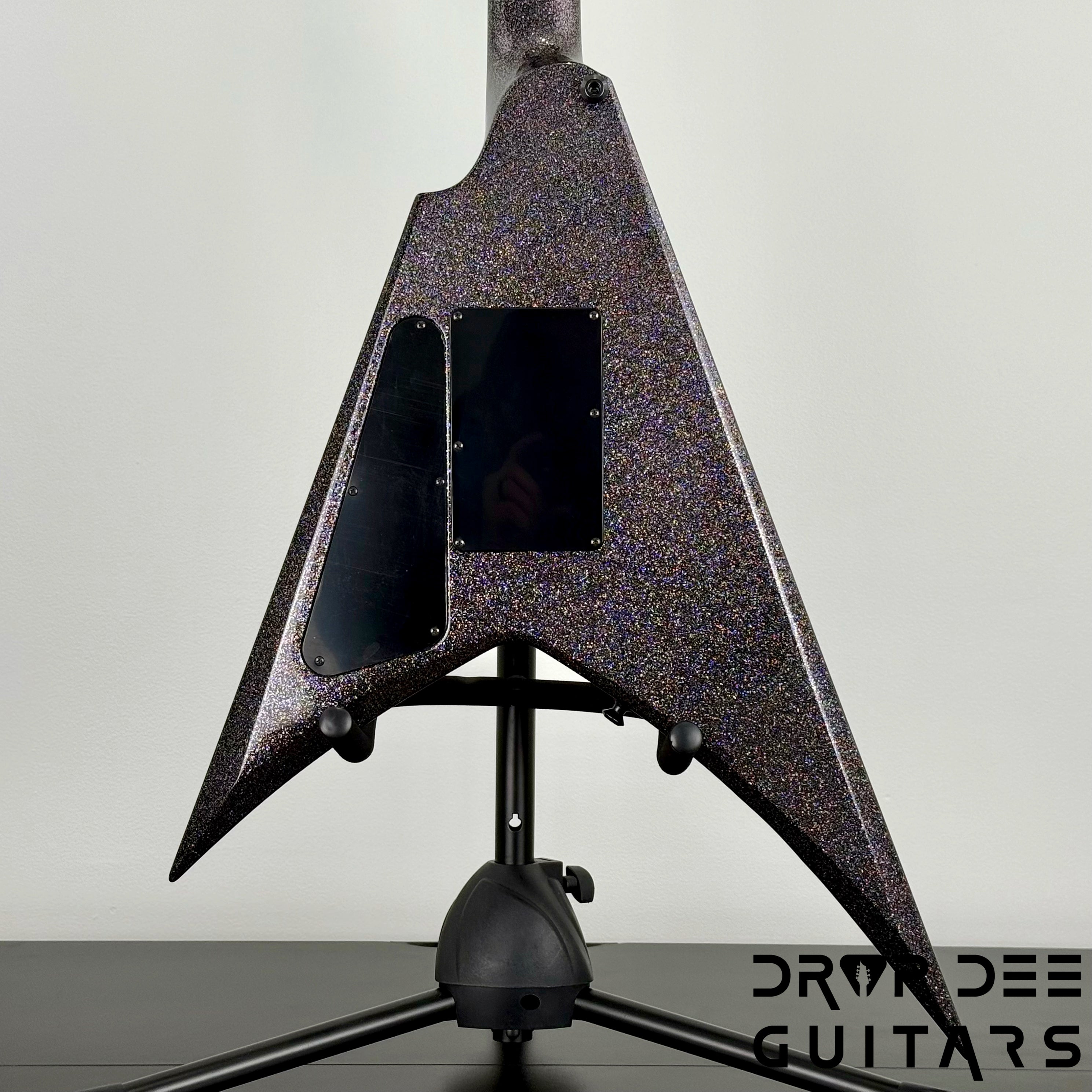 ESP USA V-II FR Electric Guitar w/ Case - Black Sparkle