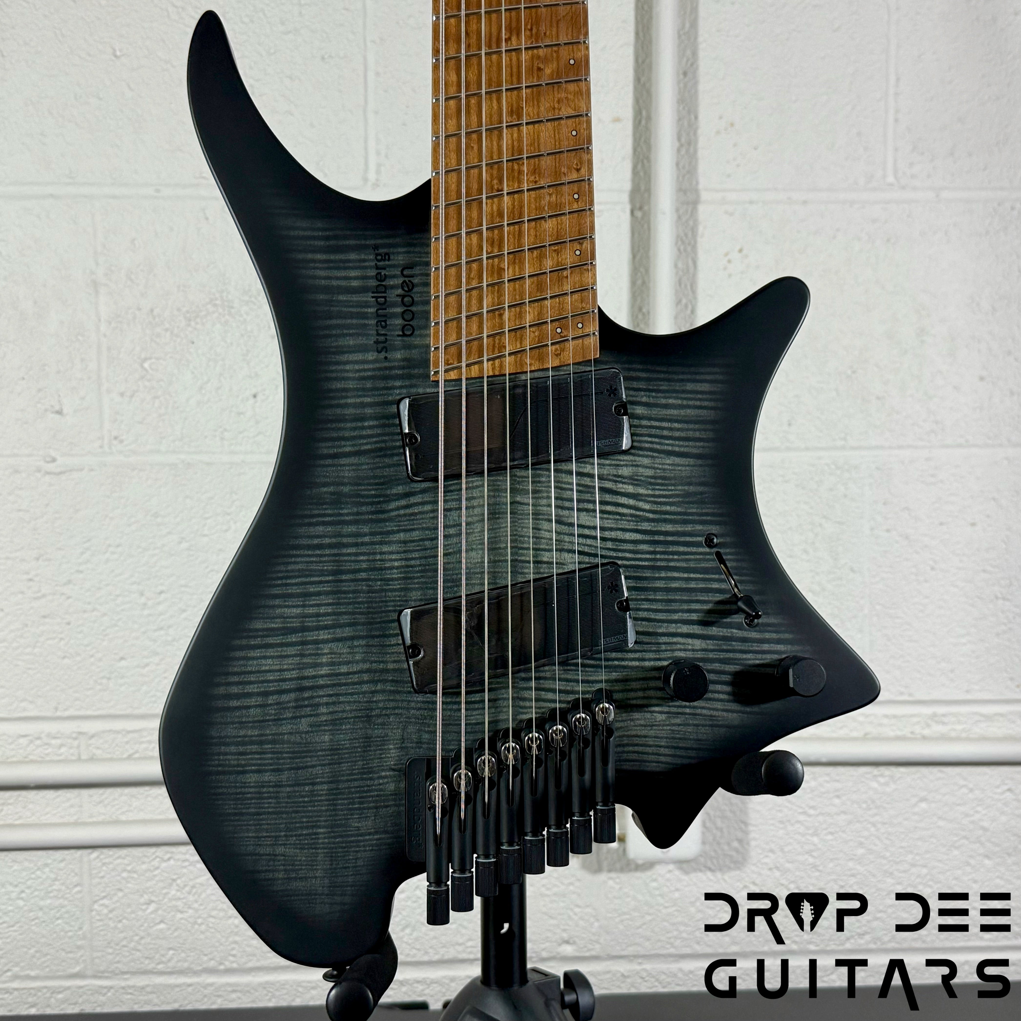 Strandberg Boden Original N2.8 8-String Multiscale Headless Electric Guitar w/ Bag - Black Denim Burst Satin