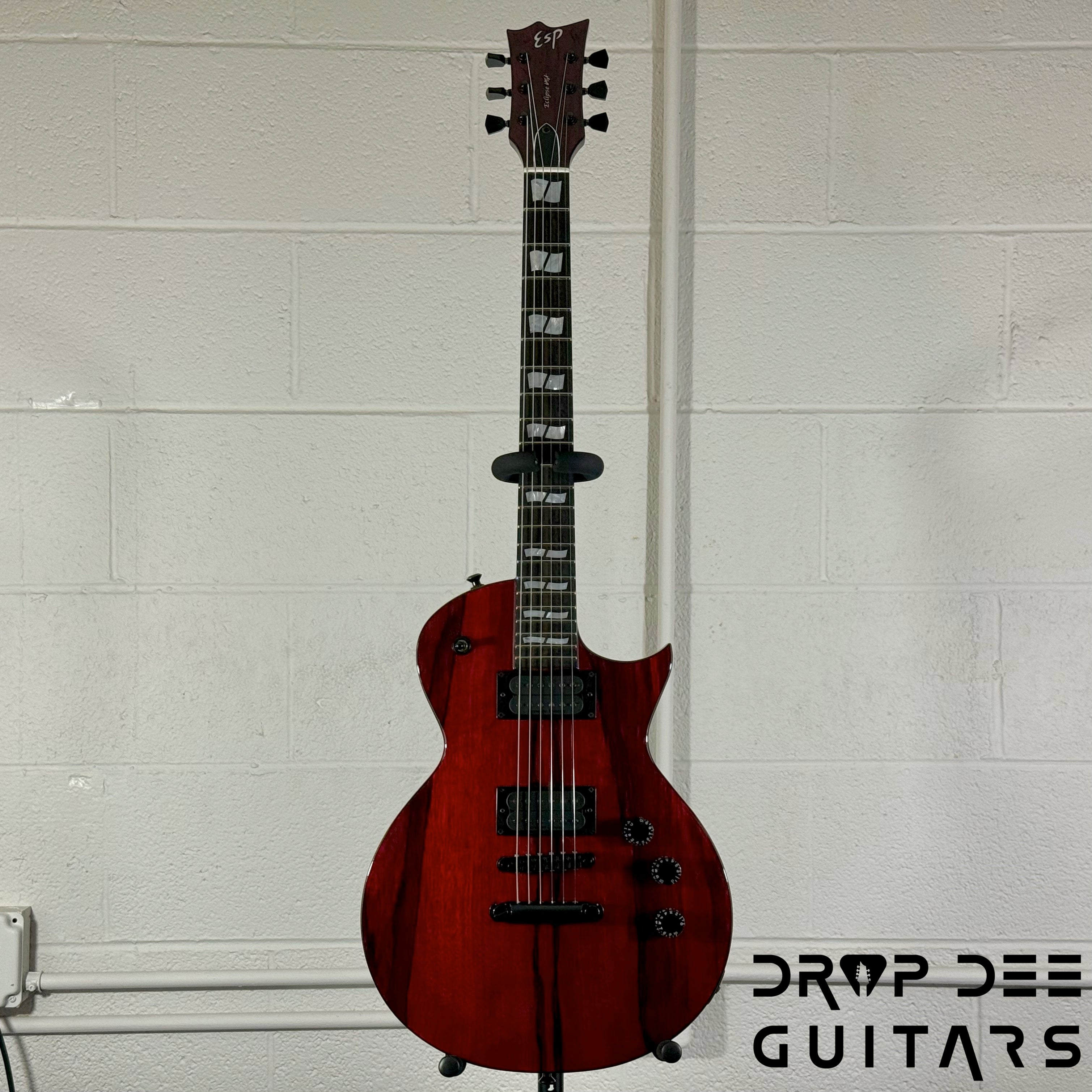 ESP USA Limited Edition Eclipse Black Limba Electric Guitar w/ Case - Black Cherry