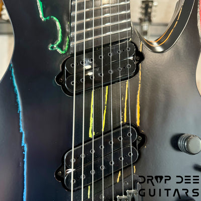 Ormsby Custom Shop Goliath Black Friday Rainbow Multiscale Headless 7-String Electric Guitar w/ Bag - Black Friday Rainbow
