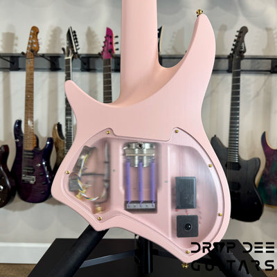 Aristides H/08R Headless Multiscale Electric Guitar w/ Bag - Shell Pink