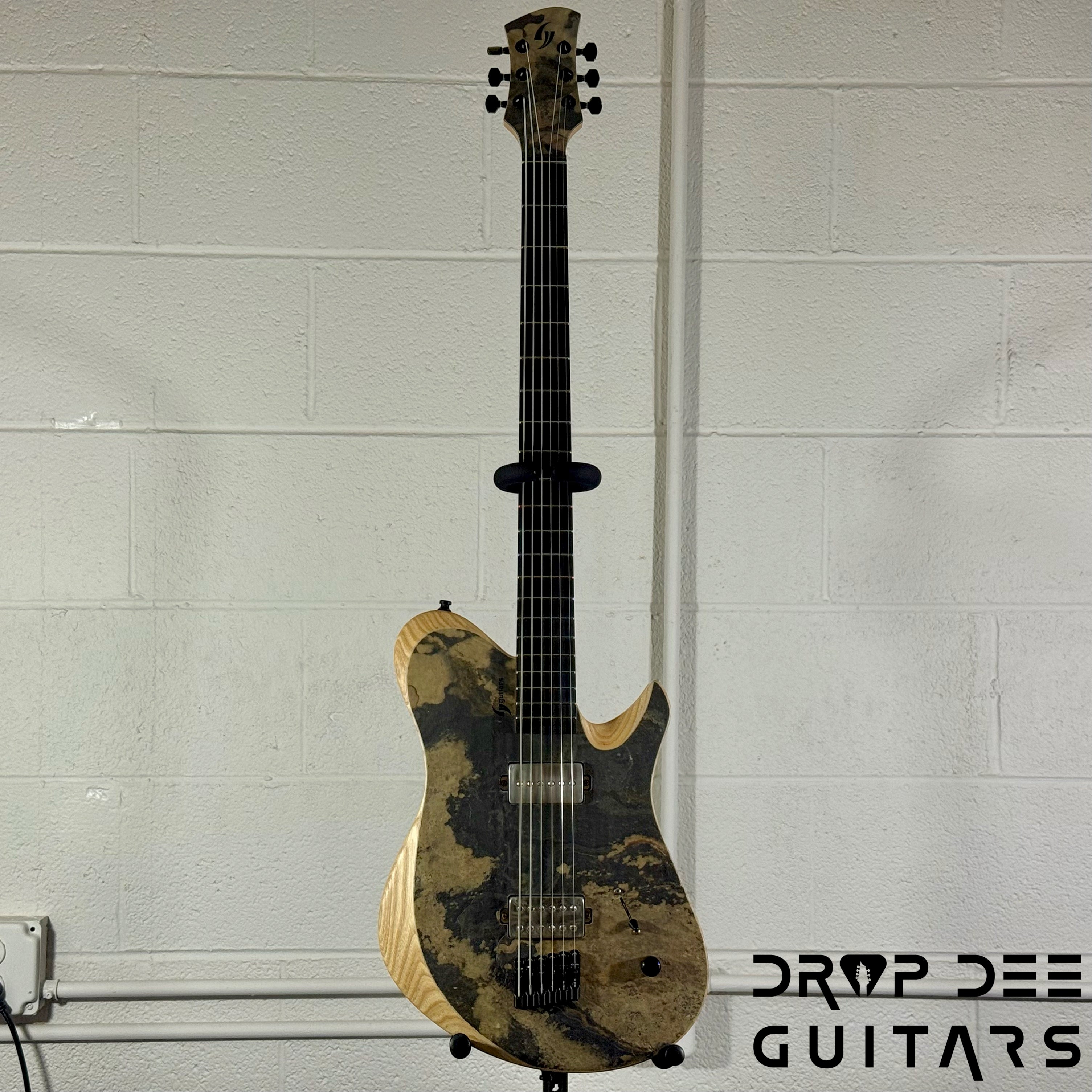 GV Guitars Mercenary Baritone Electric Guitar w/ Case - Stone
