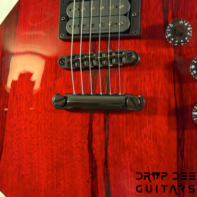 ESP USA Limited Edition Eclipse Black Limba Electric Guitar w/ Case - Black Cherry