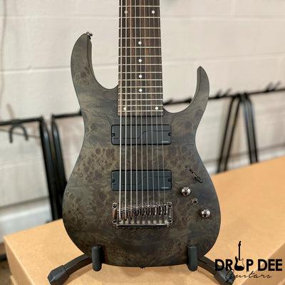 Ibanez Axe Lab Design RG9PB Baritone 9-String Electric Guitar - Transparent Flat Gray