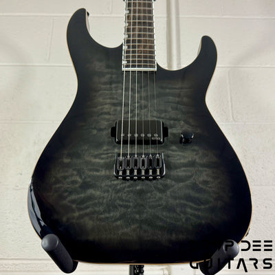 ESP E-II M-I NT QM Electric Guitar w/ Case - See Thru Black Sunburst