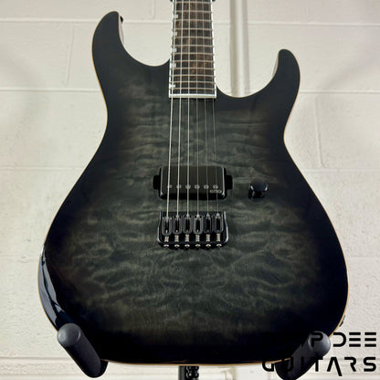 ESP E-II M-I NT QM Electric Guitar w/ Case - See Thru Black Sunburst