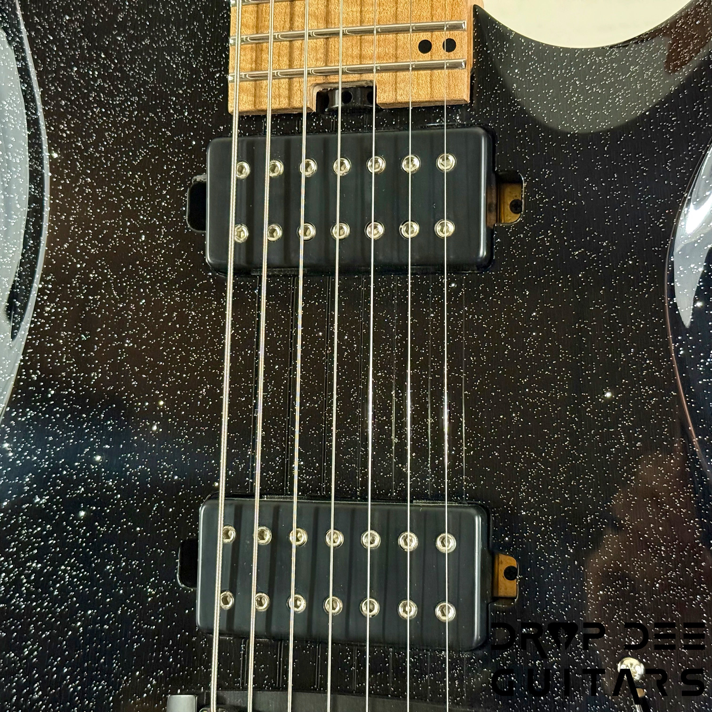 Balaguer USA Series Seraph Modern 7 Baritone 7-String Electric Guitar w/ Case (1024) - Gloss Metallic Black