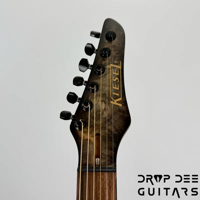 Kiesel A2 Semi-Hollow Acoustic 6 Electric Guitar w/ Soft Case - Trans Blackburst Edge