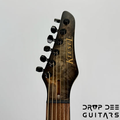 Kiesel A2 Semi-Hollow Acoustic 6 Electric Guitar w/ Soft Case - Trans Blackburst Edge