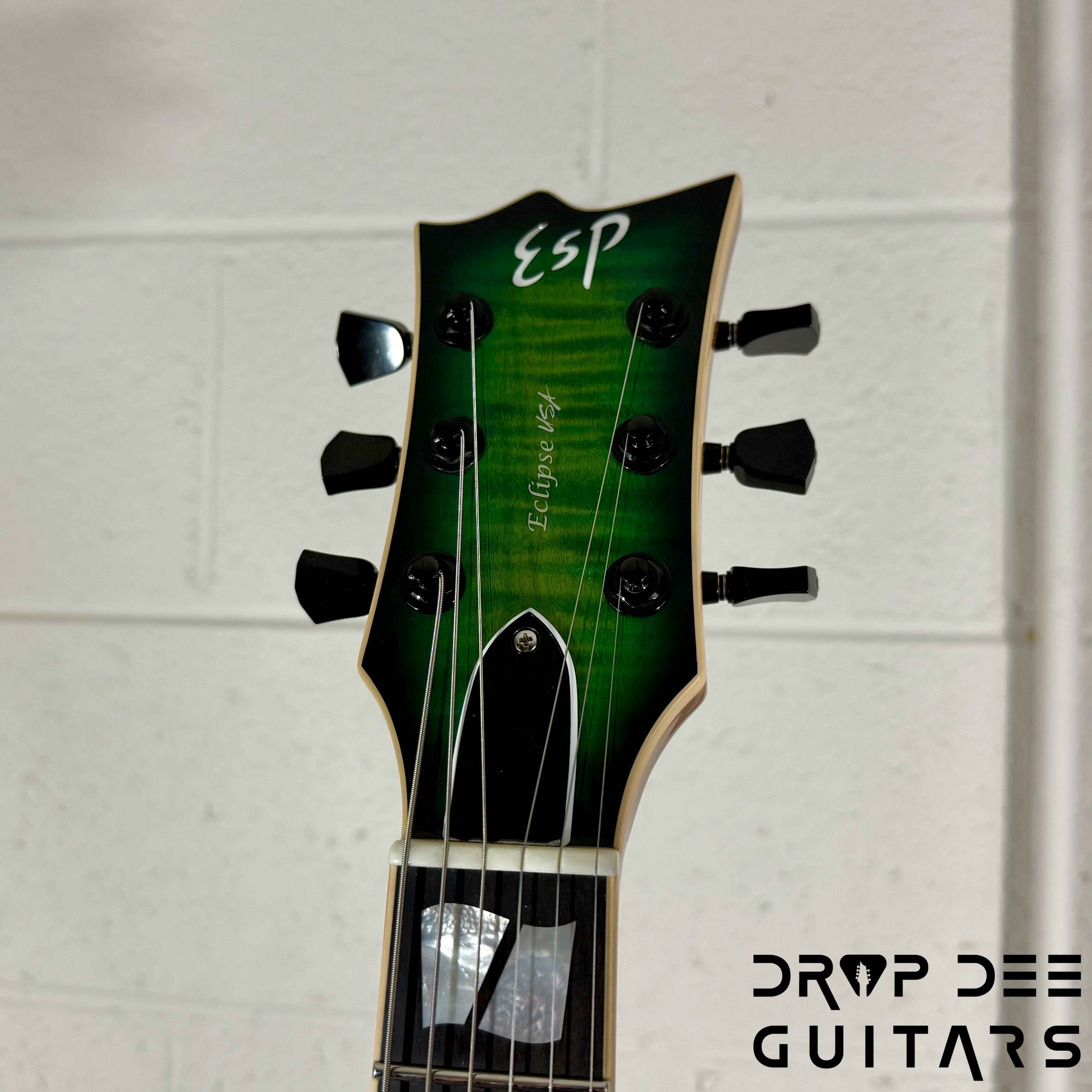 ESP USA Eclipse Electric Guitar w/ Case - Dark Lime Sunburst