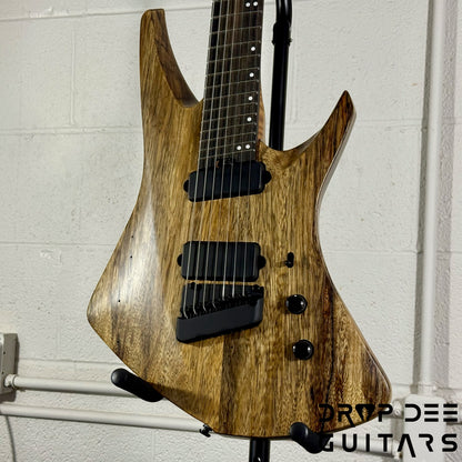 Ernie Ball Music Man Kaizen 7 Multiscale 7-String Electric Guitar w/ Case - Black Limba