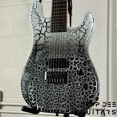 Schecter USA Custom Shop John Browne Signature Zenith 7 Baritone 7-String Electric Guitar w/ Case - Fracture White