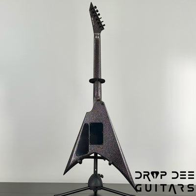 ESP USA V-II FR Electric Guitar w/ Case - Black Sparkle