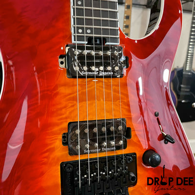 Jackson Pro Plus Series Dinky DKAQ Electric Guitar w/ Bag - Firestorm