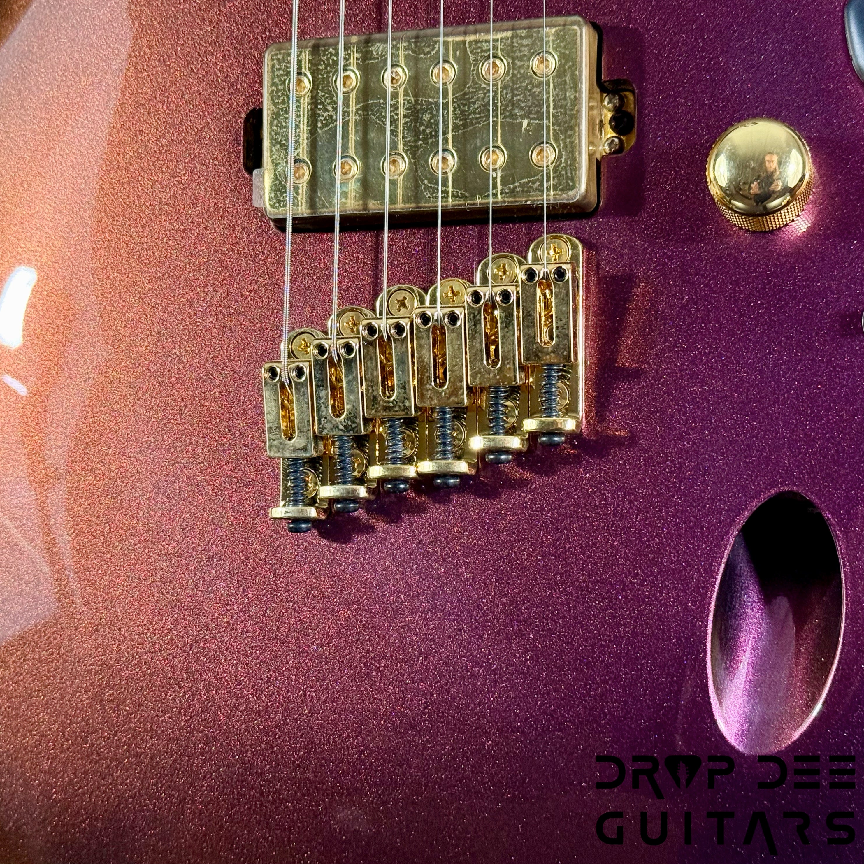 Ibanez Axe Lab Design SML721 Multi-Scale Electric Guitar - Rose Gold Chameleon